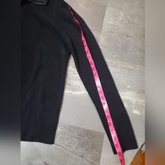 Zegna Sport Men's Quarter Zip Black Ribbed Stretchy Long Sleeves Sweater. XL. - Picture 10 of 15